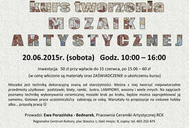 Kurs tworzenia MOZAIKI ARTYSTYCZNEJ.