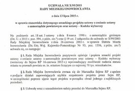 Rada Miejska Inowrocławia poparła projekt senacki ws. ustawy o samorządzie powiatowym