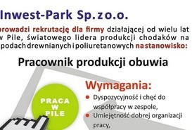 Poszukiwany pracownik produkcji obuwia w Pile