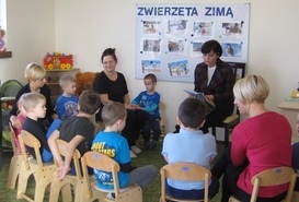 Odwiedziny w  Przedszkolu Terapeutycznym „Tęczowa Kraina” w ramach kampanii 'Cała Polska czyta dzieciom'.