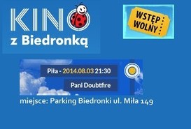 21:30 Pani Doubtfire - Kino plenerowe z Biedronką