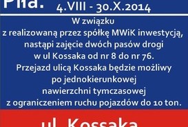 Utrudnienia w ruchu pojazdów na terenie miasta Piły