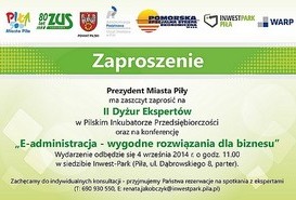 II Dyżur Ekspertów w Pilskim Inkubatorze Przedsiębiorczości