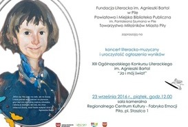 XIII Ogólnopolski Konkurs Literacki im. Agnieszki Bartol - ogłoszenie wyników. 