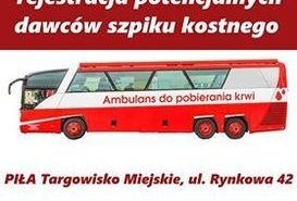 Akcja krwiodawstwa i rejestracja potencjalnych dawców szpiku kostnego. 