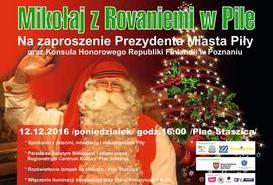 Prawdziwy Mikołaj z Rovaniemi (Finlandia) odwiedzi Piłę 12 grudnia 2016 roku.