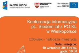 Konferencja informacyjna pt. Siedem lat PO KL w Wielkopolsce