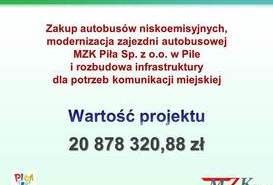 Ponad 20 milionów złotych dla miejskiej spółki MZK Sp. z o. o. 
