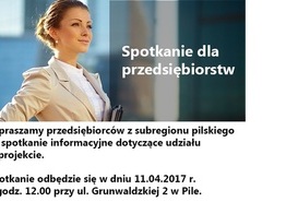 Zapraszamy przedsiębiorstwa z sektora MŚP do skorzystania z możliwości podniesienia kompetencji pracowników dzięki Funduszom Europejskim. 