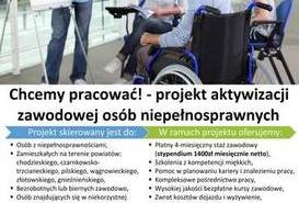 Projekt aktywizacji zawodowej osób niepełnosprawnych. 