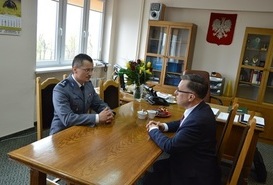 Spotkanie z Komendantem Powiatowym Policji mł. Insp. Sebastianem Cichockim.