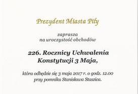 226. Rocznica Uchwalenia Konstytucji 3 Maja. 