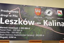 Przebudowa drogi w Pile: Leszków - Kalina. 