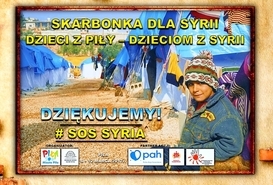 Podziękowanie wolontariuszom akcji SOS dla Syrii. 