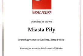 Piła wśród najlepszych produktów i samorządów z godłem 'Teraz Polska'