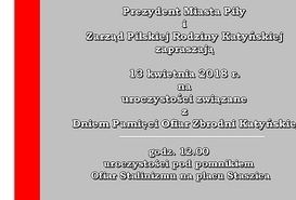 Dzień Pamięci Ofiar Zbrodni Katyńskiej - zaproszenie na uroczystości