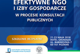 Bezpłatne szkolenie w Poznaniu dla NGO oraz Izb Gospodarczych!