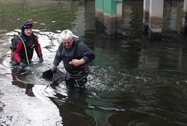  Ćwiczenia na rzece Gwda pt.: 'Usuwanie zagrożeń po powodzi'