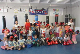 Przedszkolaki na treningu bokserskim w Sokole