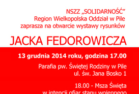 otwarcie wystawy rysunków JACKA FEDOROWICZA