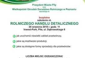 ROLNICZY HANDEL DETALICZNY - bezpłatne szkolenie