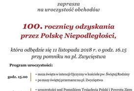 100. rocznica odzyskanie przez Polskę Niepodległości
