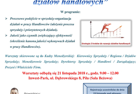 Warsztaty 'Strategia dwóch kroków do rozwoju działów handlowych'