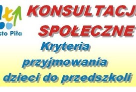 Konsultacje społeczne ws. kryteriów przyjmowania dzieci do przedszkoli