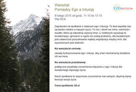 Warsztat pomiędzy Ego a Intuicją