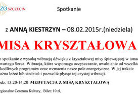Spotkanie z Anną Kiestrzyn i Misą kryształową