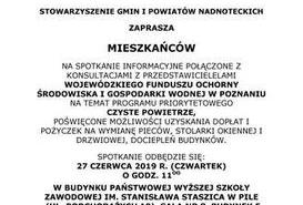 Spotkanie dla mieszkańców - czyste powietrze 