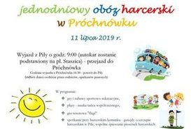 Jednodniowy obóz harcerski w Próchnówku