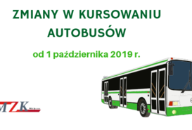 MZK: Zmiany w kursowaniu autobusów od 1 października br. 