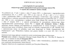 Obwieszczenie o przystąpieniu do sporządzenia miejscowego planu zagospodarowania przestrzennego: Zesłańców Sybiru, Rodła
