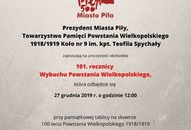 101. rocznica wybuchu Powstania Wielkopolskiego