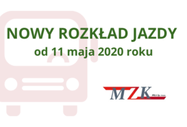 MZK: nowy rozkłąd jazdy od 11 maja 2020 r. 