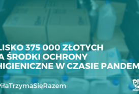 Blisko 375 000 złotych przeznaczone na środki ochrony i higieniczne