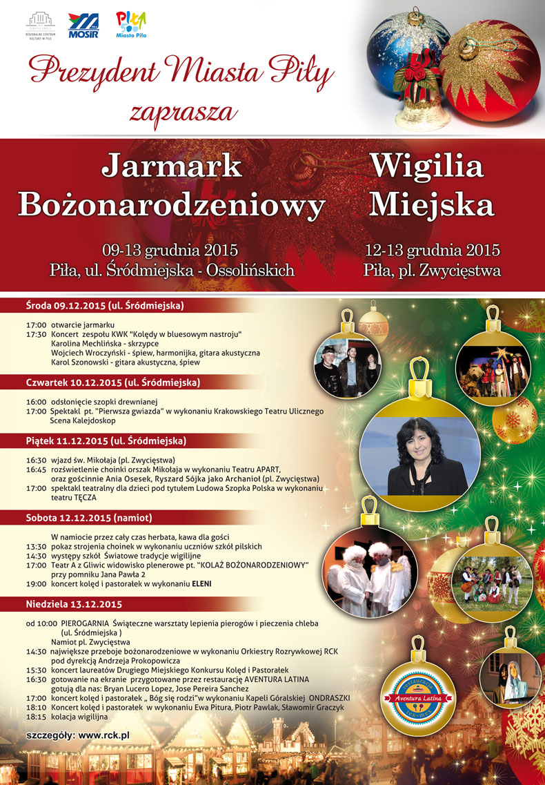 Jarmark Bożonarodzeniowy i Wigilia Miejska w Pile