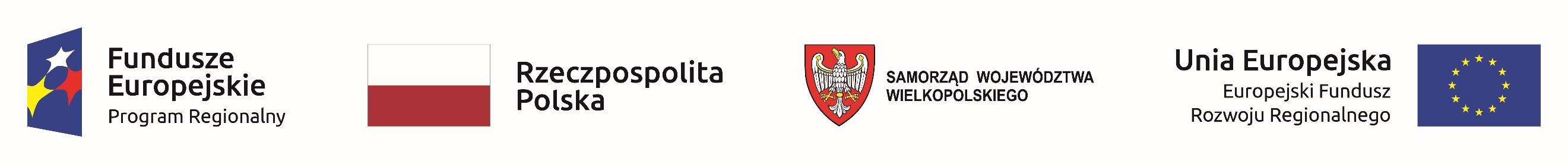 Logotypy Uni Europejskiej oraz Rzeczpospolitej Polskiej i Samorządu Województwa Wlkp.