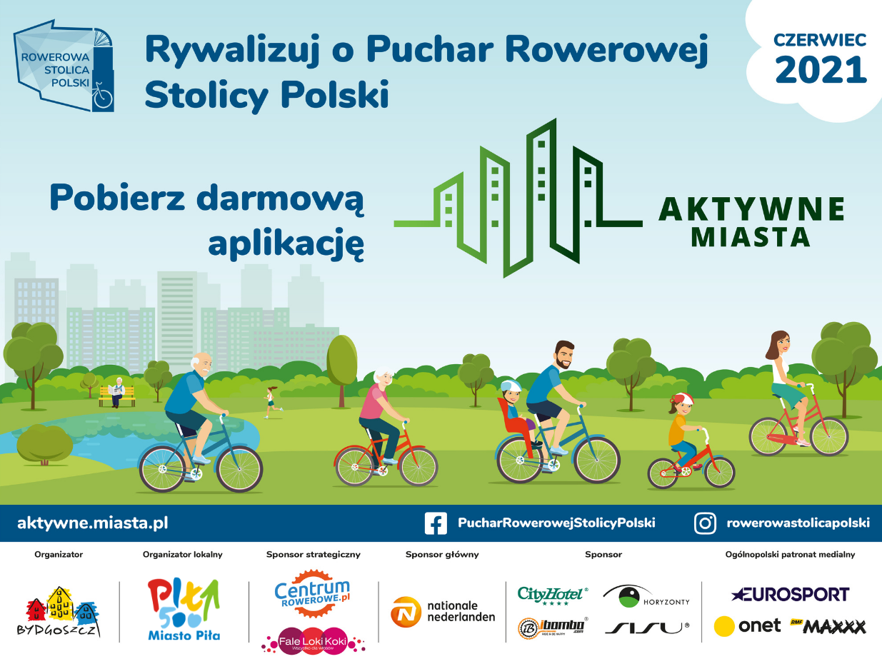Plakat - Rywalizacja o Puchar Rowerowej Stolicy Polski