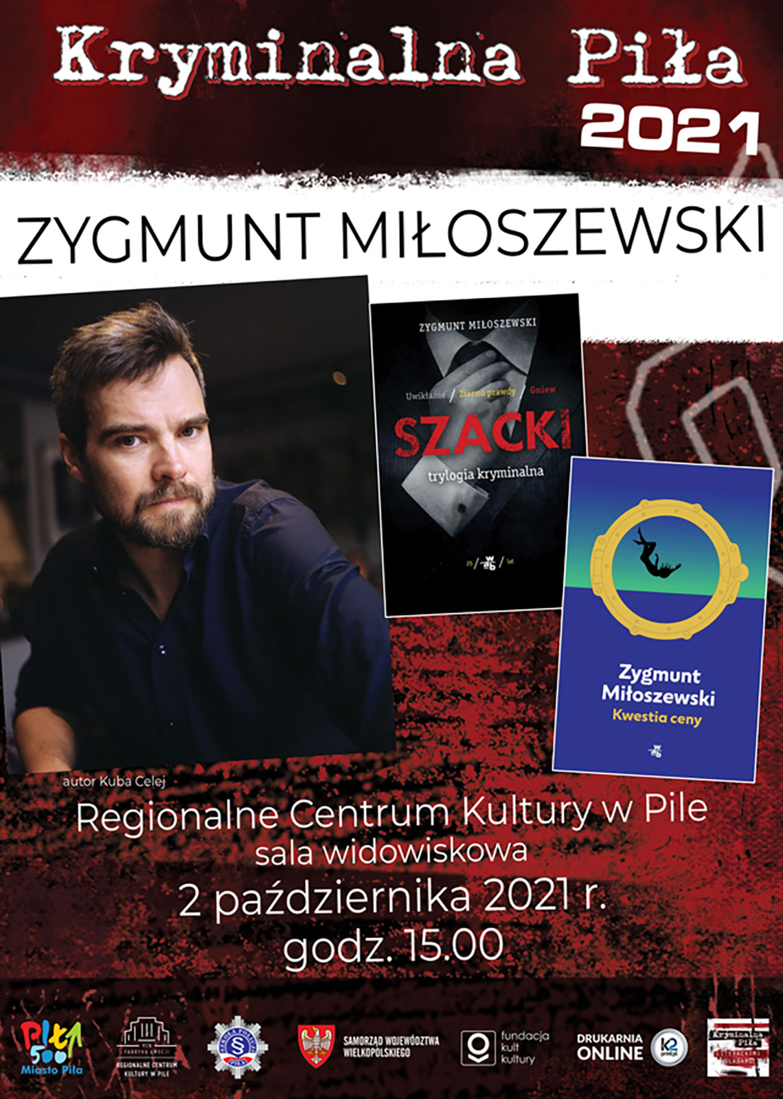zdjęcie autora oraz okładek jego książek
