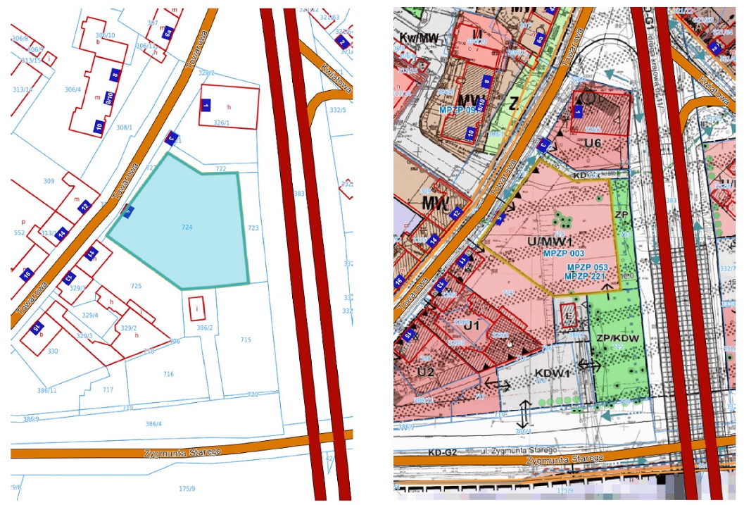 Mapa do ogłoszenia dotycząca atrakcyjnej nieruchomości Gminy Piła przy ulicy Towarowej